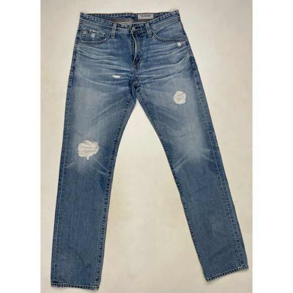 AG Adriano Goldschmied Graduate Straight Denim Jeans Men Size 31 X 32 Blue - Picture 1 of 9